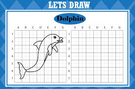 Perfect drawing practice sheets for kids using clean grid backgrounds